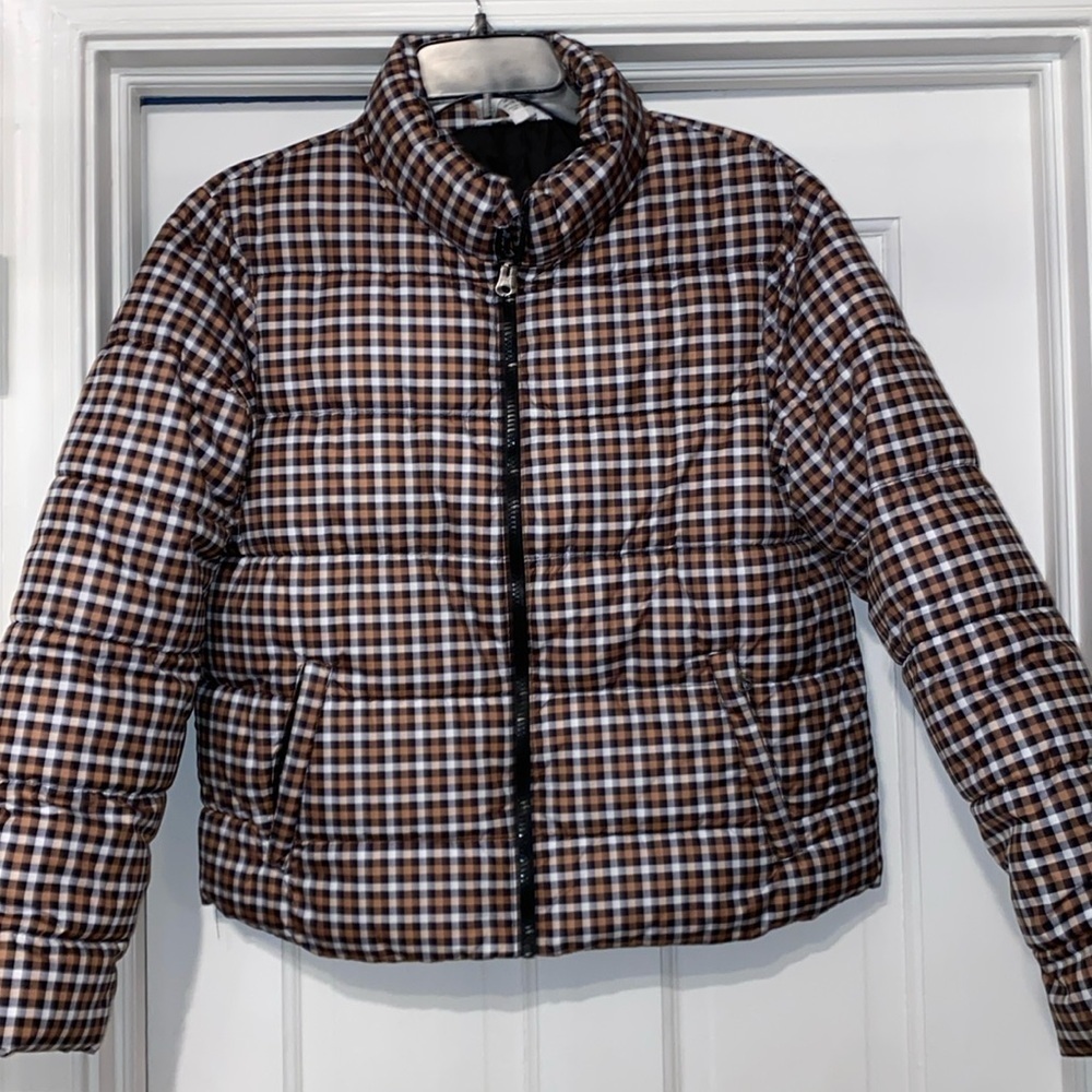 Time & tru checker jacket size medium